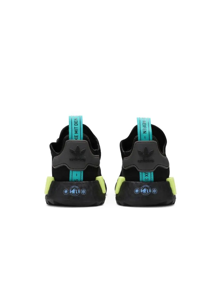 Кроссовки adidas NMD_R1 Trail J 'Black Solar Yellow' — изображение 7 из 9, черный/синий/желтый