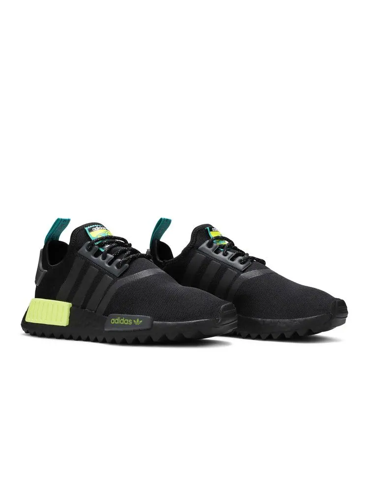Кроссовки adidas NMD_R1 Trail J 'Black Solar Yellow' — изображение 9 из 9, черный/синий/желтый