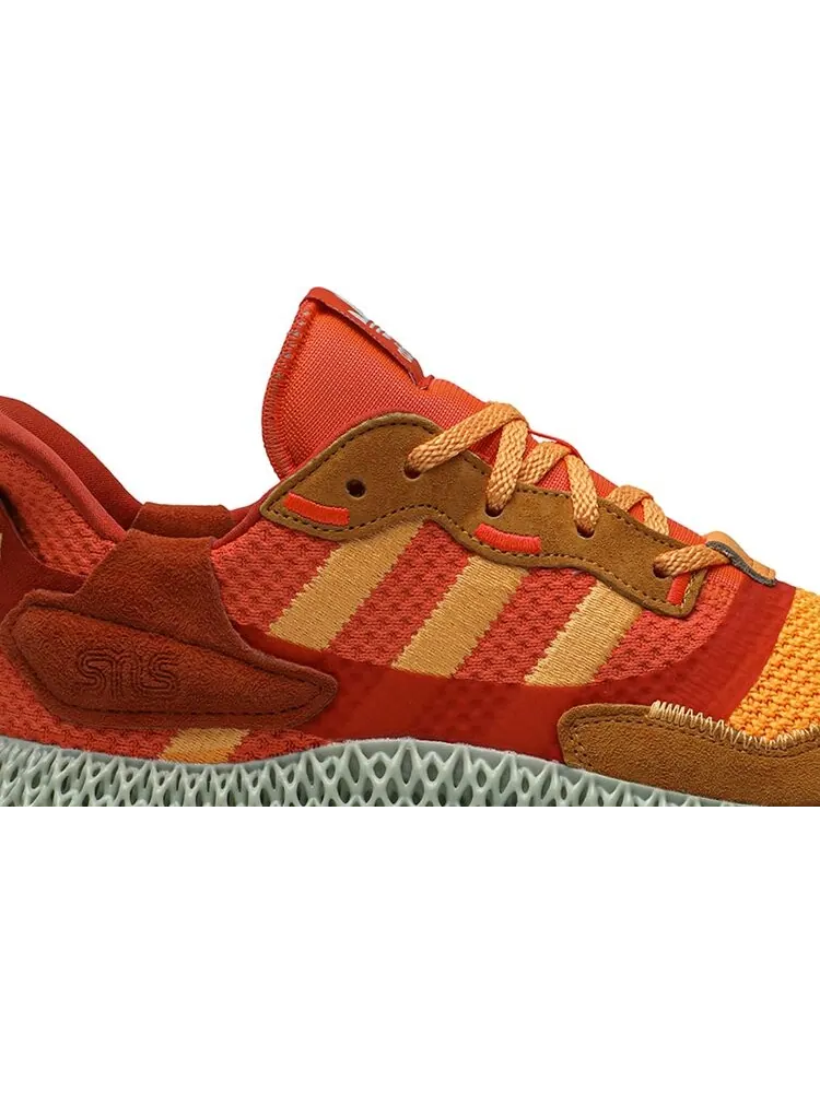 Кроссовки Adidas Sneakersnstuff x ZX 4000 4D 'Sunrise' — изображение 2 из 8, оранжевый