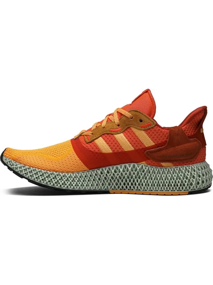 Кроссовки Adidas Sneakersnstuff x ZX 4000 4D 'Sunrise' — изображение 3 из 8, оранжевый