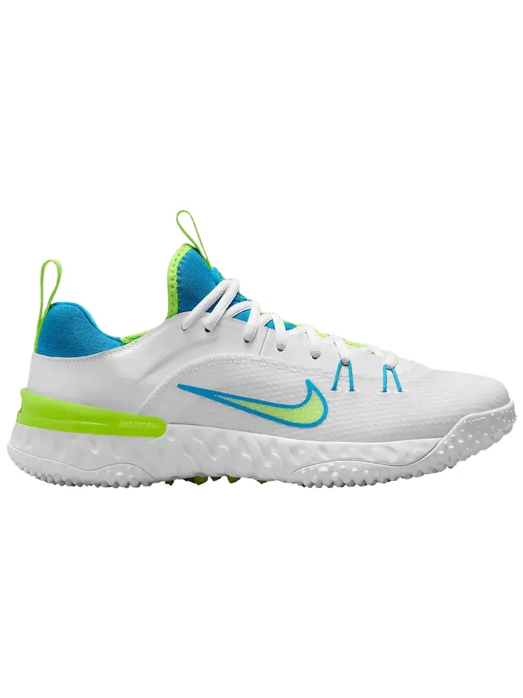 Кроссовки Nike Huarache 9 Elite TF LAX SE 'White Volt Vivid Blue' — изображение 1 из 1, белый