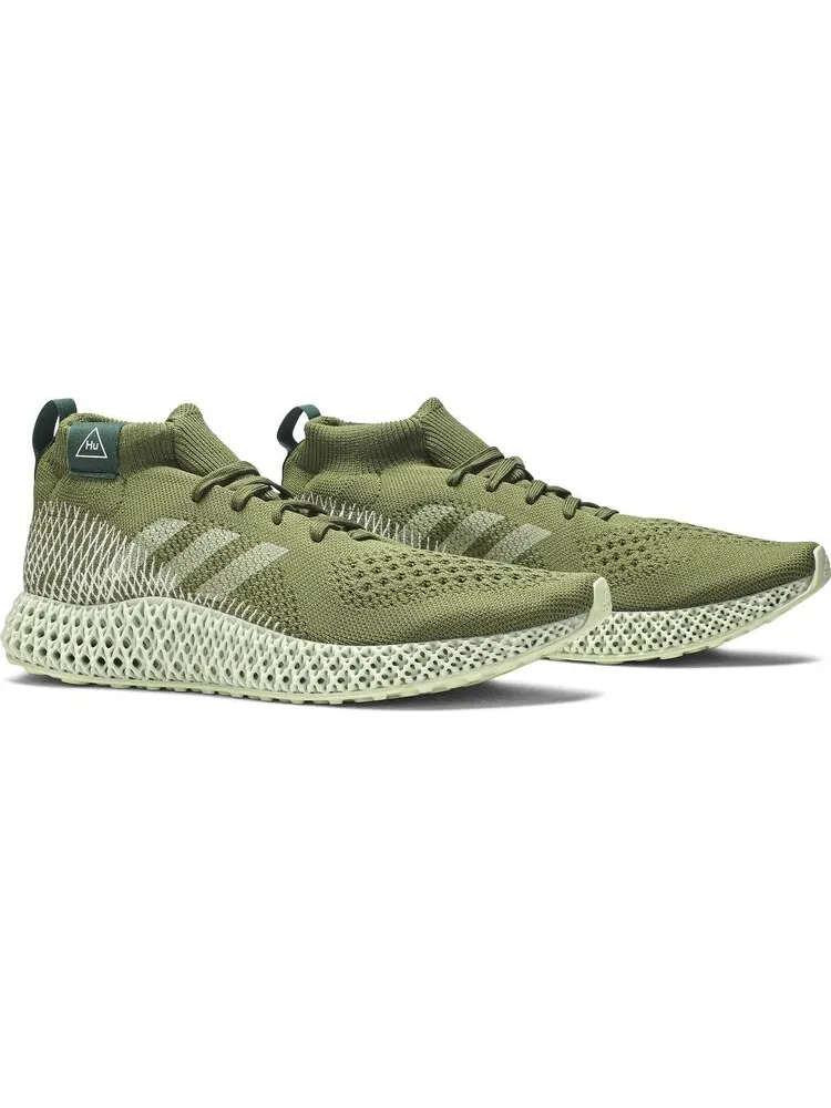 Кроссовки Adidas Pharrell Williams x 4D Runner 'Olive' — изображение 8 из 8, зеленый
