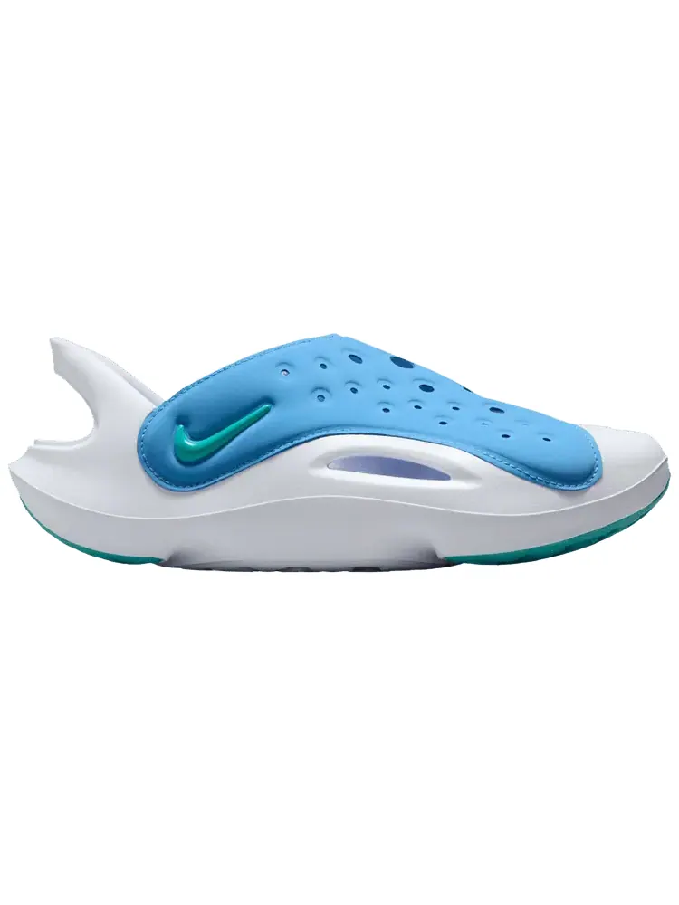 Сандалии Nike Aqua Swoosh Sandal GS 'Blue Beyond Dusty Cactus' — изображение 1 из 1, синий