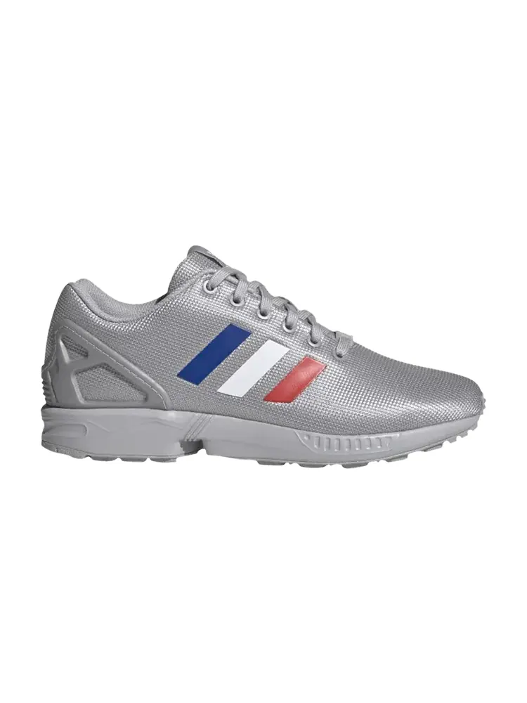 Кроссовки adidas ZX Flux 'Grey Black Royal Red' — изображение 1 из 1, серый/белый/синий