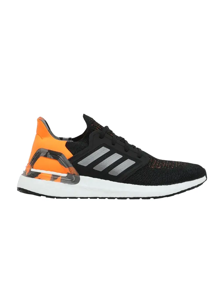 Кроссовки adidas UltraBoost 20 'Black Signal Orange'' — изображение 1 из 9, черный/серый/оранжевый