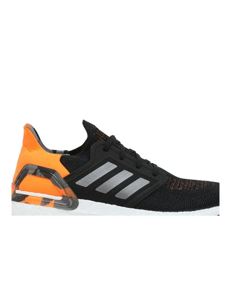 Кроссовки adidas UltraBoost 20 'Black Signal Orange'' — изображение 3 из 9, черный/серый/оранжевый