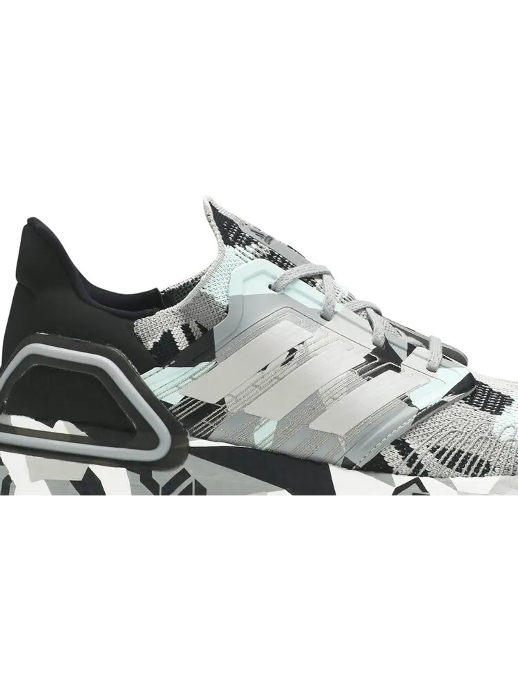 Кроссовки Adidas UltraBoost 20 'Geometric Pack - Black Frost Mint' — изображение 2 из 8, черный