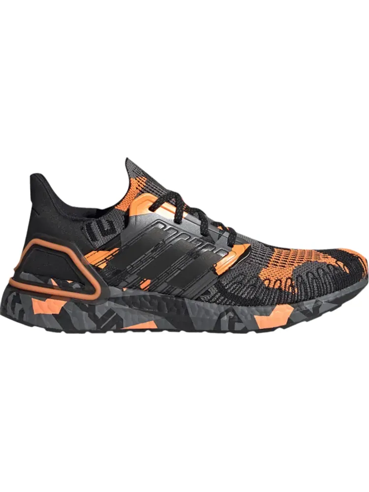 Кроссовки Adidas UltraBoost 20 'Geometric Pack - Black Signal Orange' — изображение 1 из 1, черный