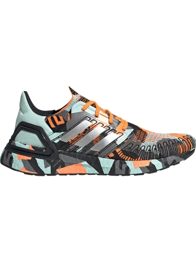 Кроссовки Adidas UltraBoost 20 'Geometric Pack - Signal Orange Mint' — изображение 1 из 1, синий