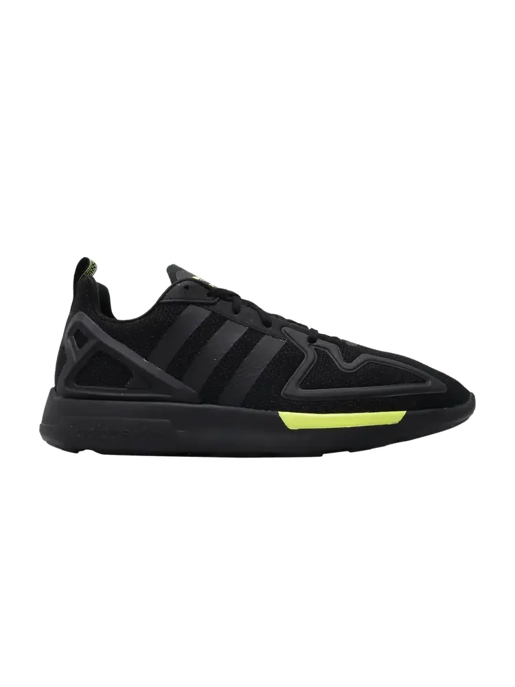 Кроссовки adidas ZX 2K Flux 'Black Solar Yellow' — изображение 1 из 1, черный/черный/желтый