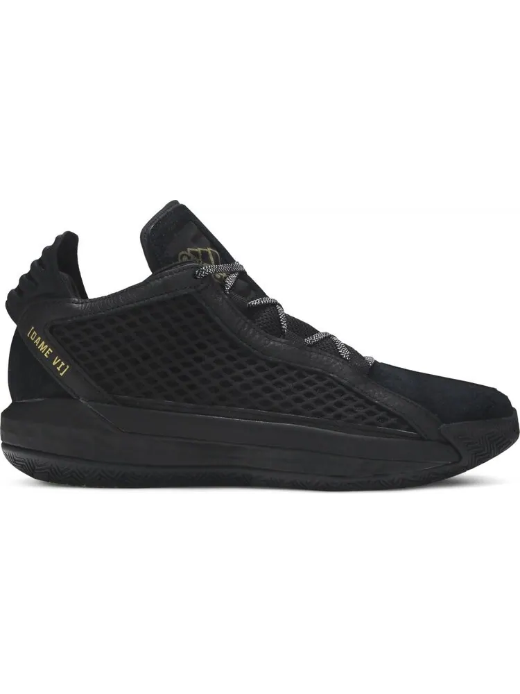 Кроссовки Adidas Dame 6 Leather 'Black Gold' — изображение 1 из 8, черный