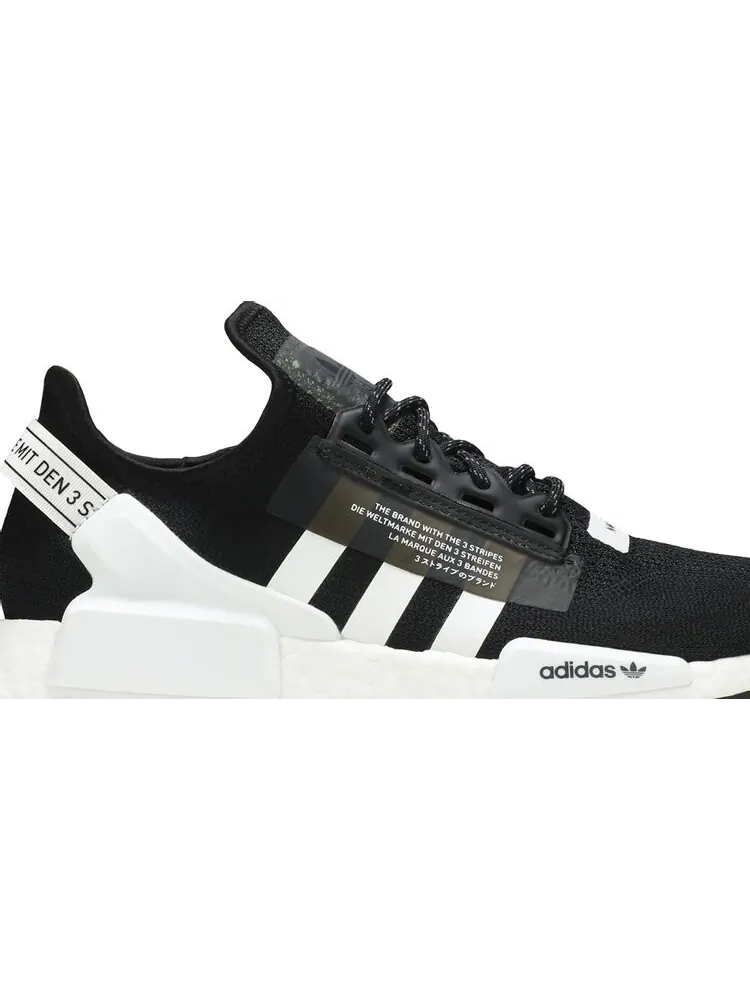 Мужские кроссовки Adidas NMD R1 V2 — изображение 2 из 8, черный/белый