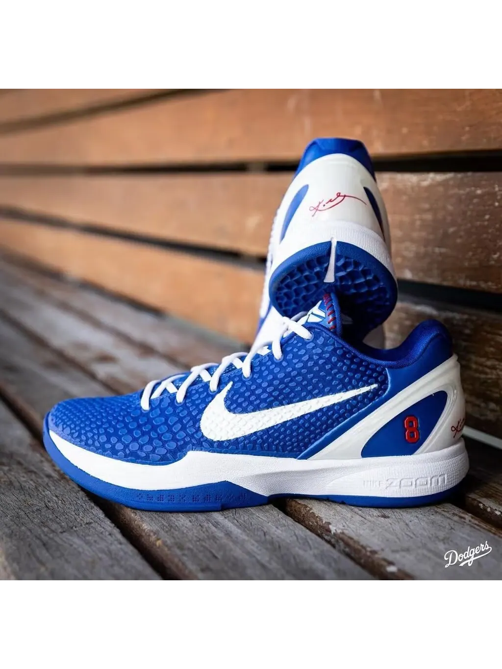 Баскетбольные кроссовки детские Nike Kobe 6 Protro 'Dodgers' — изображение 2 из 27, белый