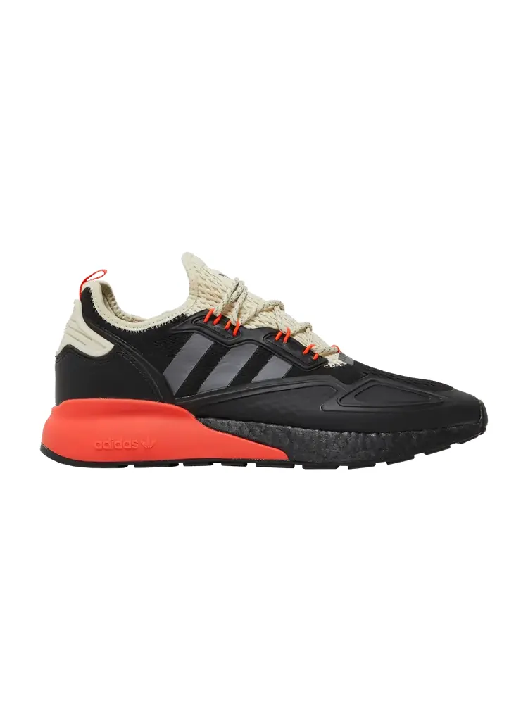 Кроссовки adidas ZX 2K Boost 'Black Solar Red' — изображение 1 из 9, черный/серый/красный