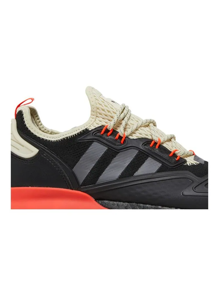 Кроссовки adidas ZX 2K Boost 'Black Solar Red' — изображение 3 из 9, черный/серый/красный