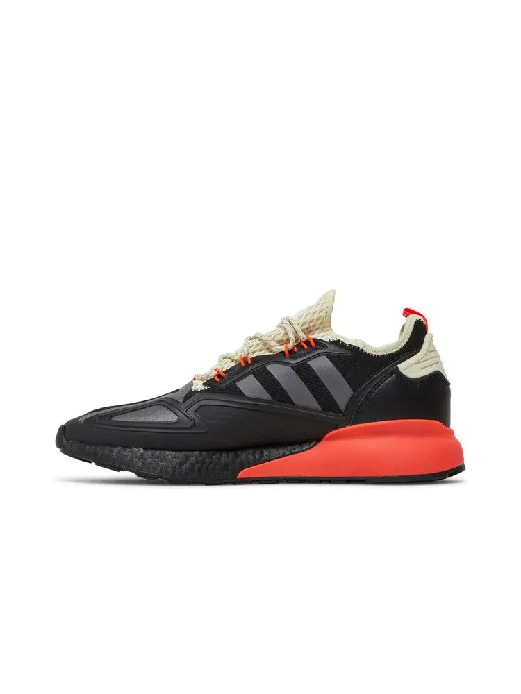Кроссовки adidas ZX 2K Boost 'Black Solar Red' — изображение 4 из 9, черный/серый/красный