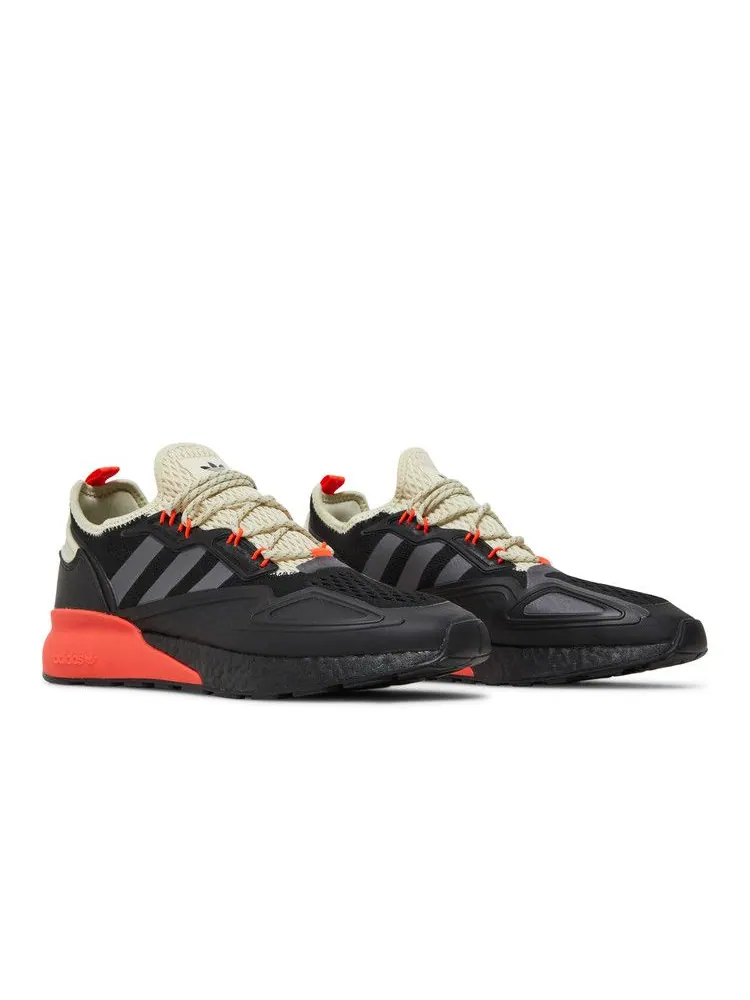 Кроссовки adidas ZX 2K Boost 'Black Solar Red' — изображение 9 из 9, черный/серый/красный