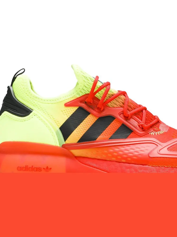 Кроссовки Adidas ZX 2K Boost 'Solar Yellow Red' — изображение 2 из 8, красный