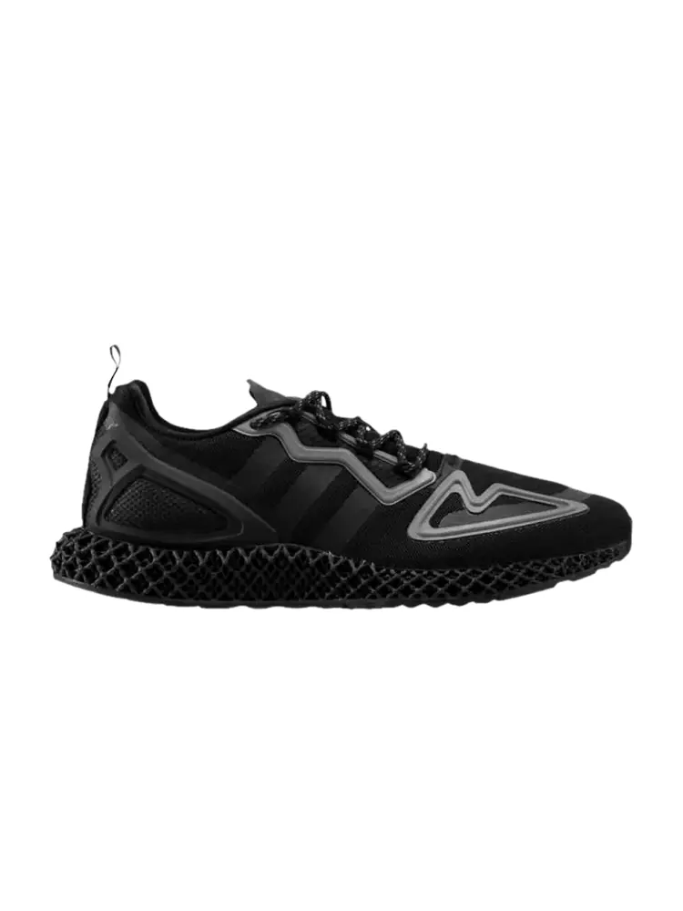 Кроссовки adidas ZX 2K 4D 'Triple Black' Sample — изображение 1 из 1, черный/черный/черный