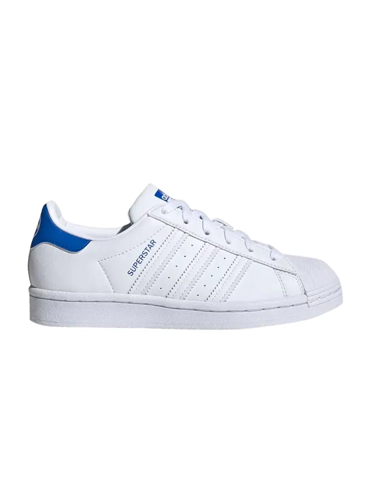 Кроссовки adidas Superstar J 'White Blue' — изображение 1 из 1, белый/белый/синий