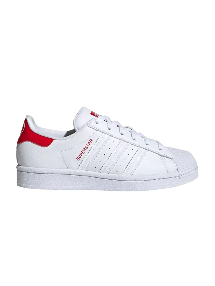 Кроссовки Adidas Superstar J 'White Scarlet' — изображение 1 из 1, белый