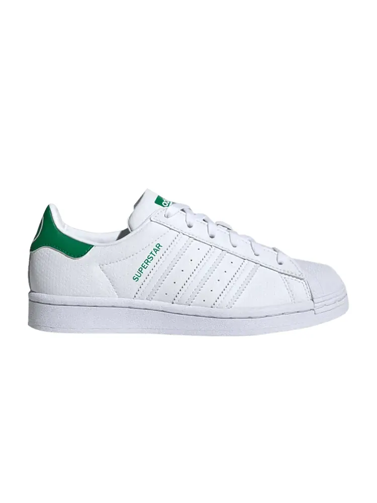 Кроссовки Adidas Superstar J — изображение 1 из 1, белый зеленый