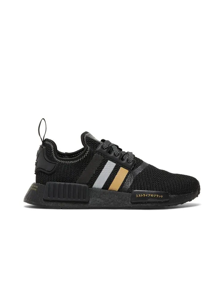 Кроссовки adidas NMD_R1 'Black Gold Metallic' — изображение 2 из 9