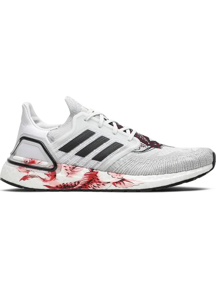 Кроссовки Adidas UltraBoost 20 'Chinese New Year - Grey Floral' — изображение 1 из 8, серый