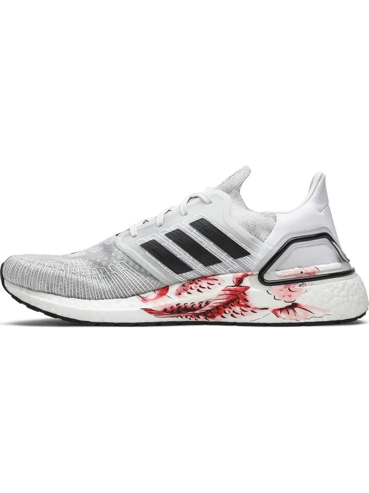 Кроссовки Adidas UltraBoost 20 'Chinese New Year - Grey Floral' — изображение 3 из 8, серый
