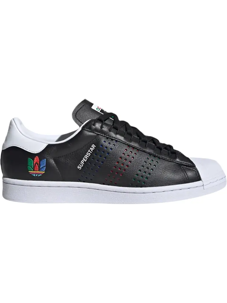 Кроссовки Adidas Superstar 'Colorful Trefoil - Core Black' — изображение 1 из 1, черный