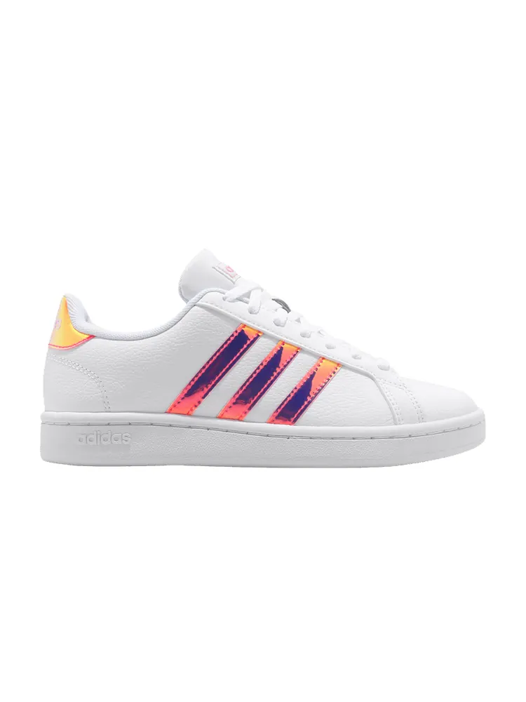 Кроссовки adidas Wmns Grand Court 'Pink Iridescent' — изображение 1 из 1, белый/розовый