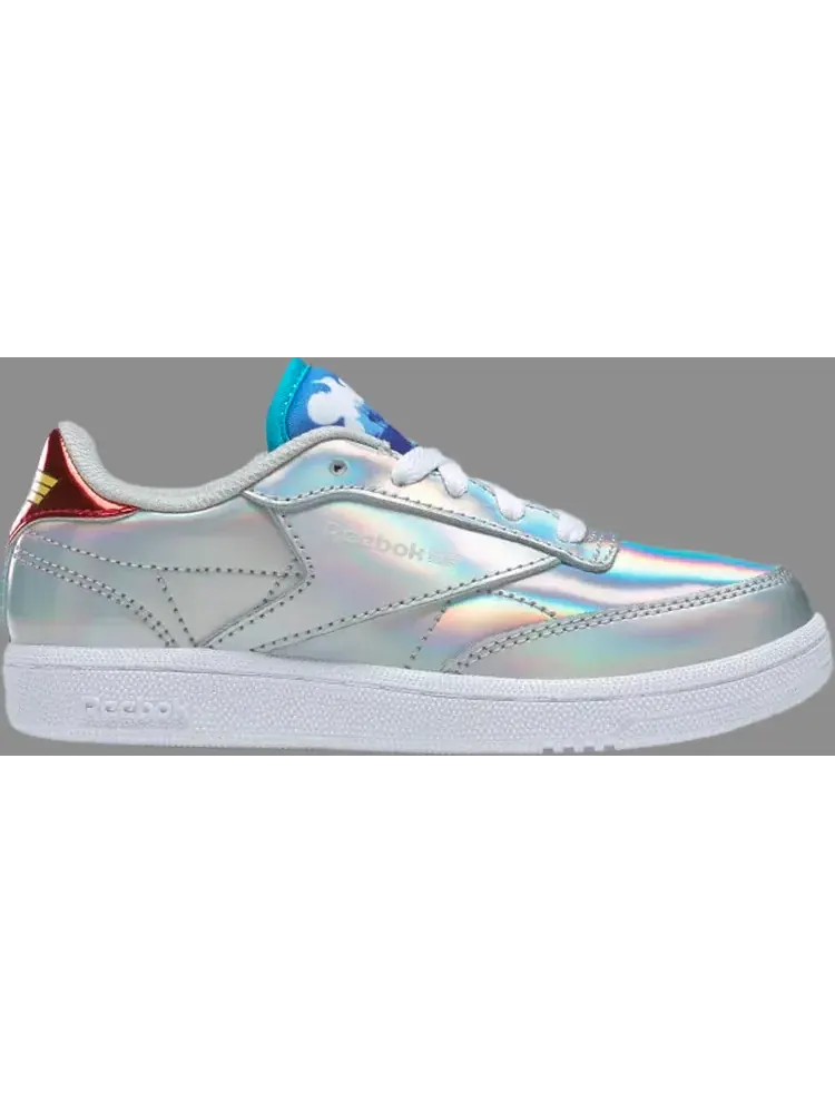 Кроссовки wonder woman 1984 x club c 85 little kid 'air flight' Reebok — изображение 1 из 1, серебряный