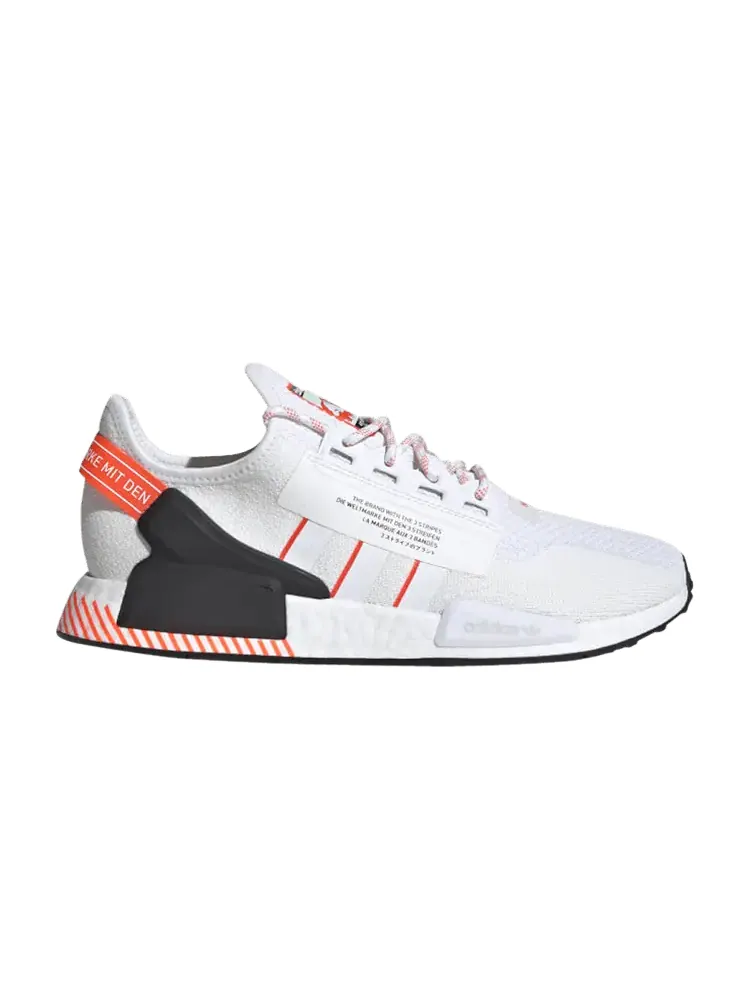 Кроссовки adidas NMD_R1 V2 'White Solar Red' — изображение 1 из 1, белый/белый/красный