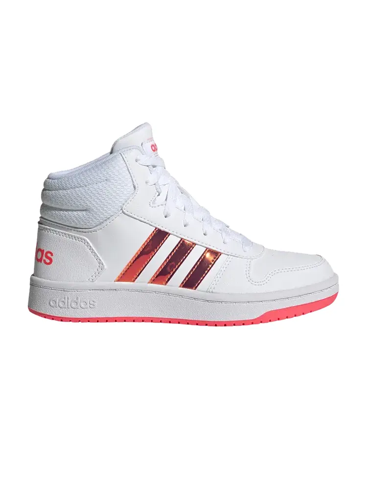 Кроссовки Hoops 2.0 Mid J 'White Signal Pink' — изображение 1 из 1, белый розовый