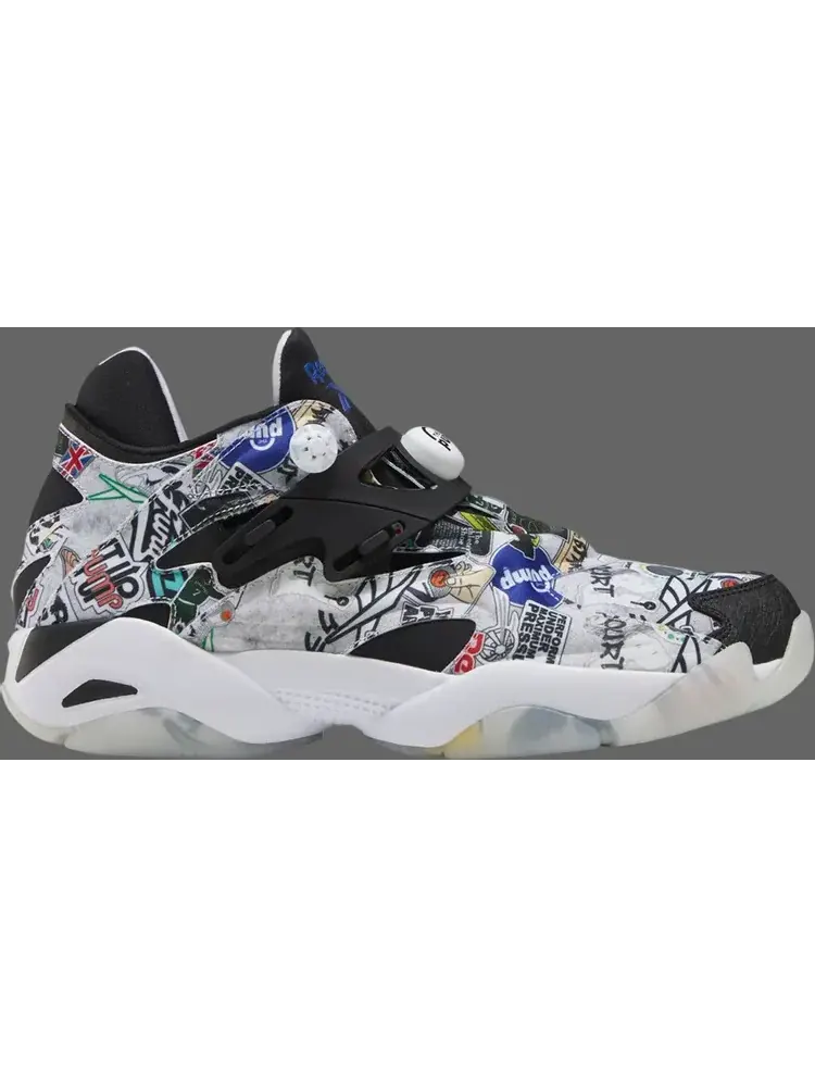 Кроссовки pump court 'sticker city - white black' Reebok — изображение 1 из 1, белый
