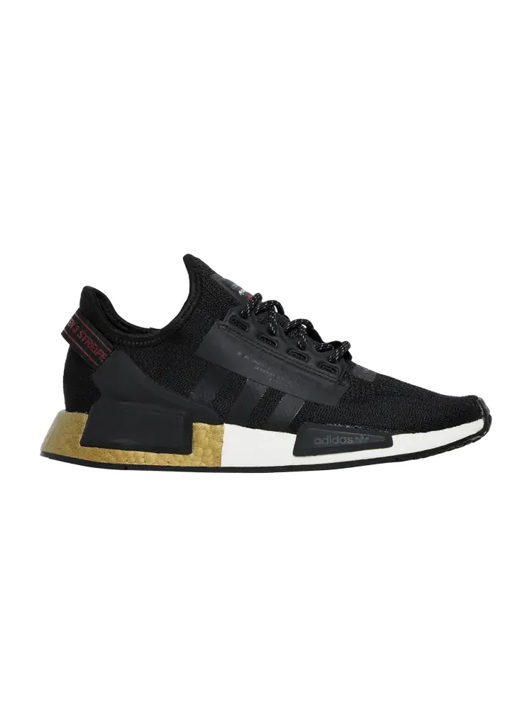 Кроссовки adidas NMD_R1 V2 J 'Black Gold Metallic' — изображение 1 из 9
