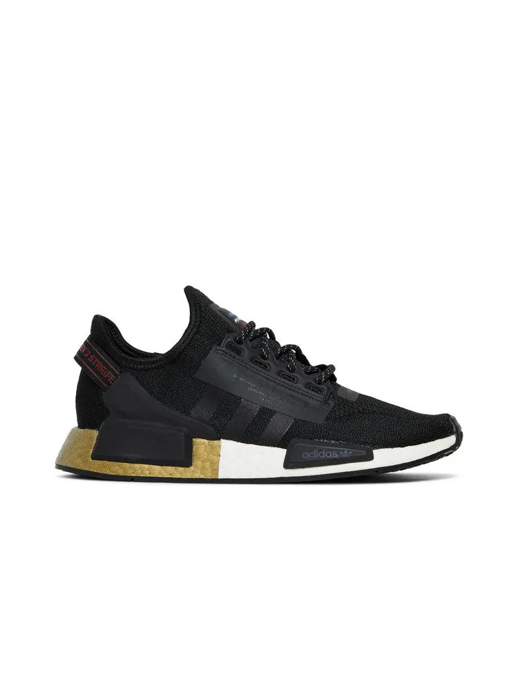 Кроссовки adidas NMD_R1 V2 J 'Black Gold Metallic' — изображение 2 из 9