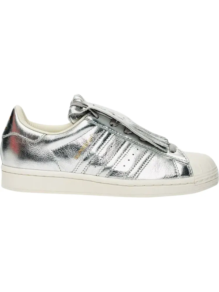 Кроссовки Adidas Wmns Superstar Fringe 'Silver Metallic' — изображение 1 из 1, серебряный