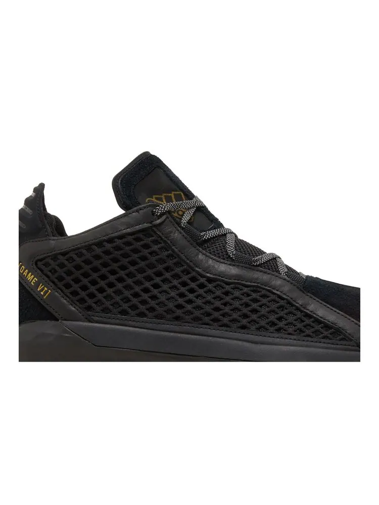 Кроссовки Dame 6 Leather GCA 'Black Gold' — изображение 2 из 8, черный золотистый