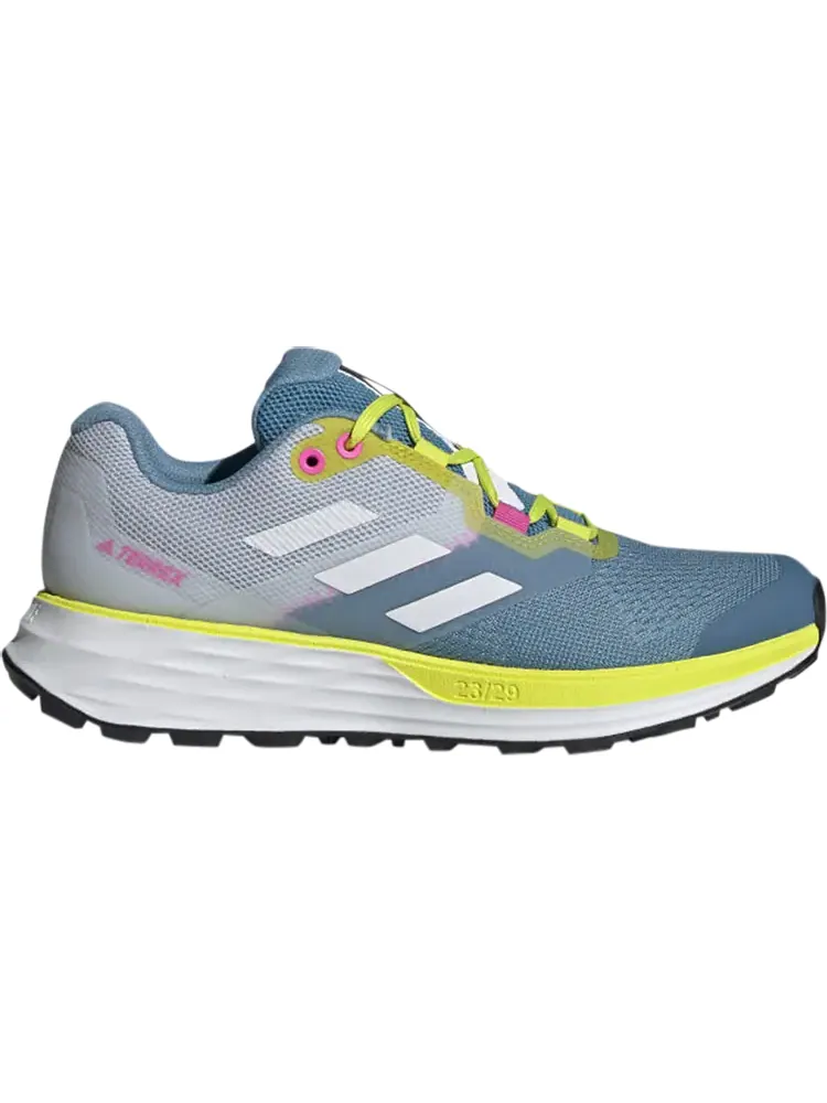 Кроссовки Adidas Wmns Terrex Two Flow Trail 'Hazy Blue Acid Yellow' — изображение 1 из 1, синий