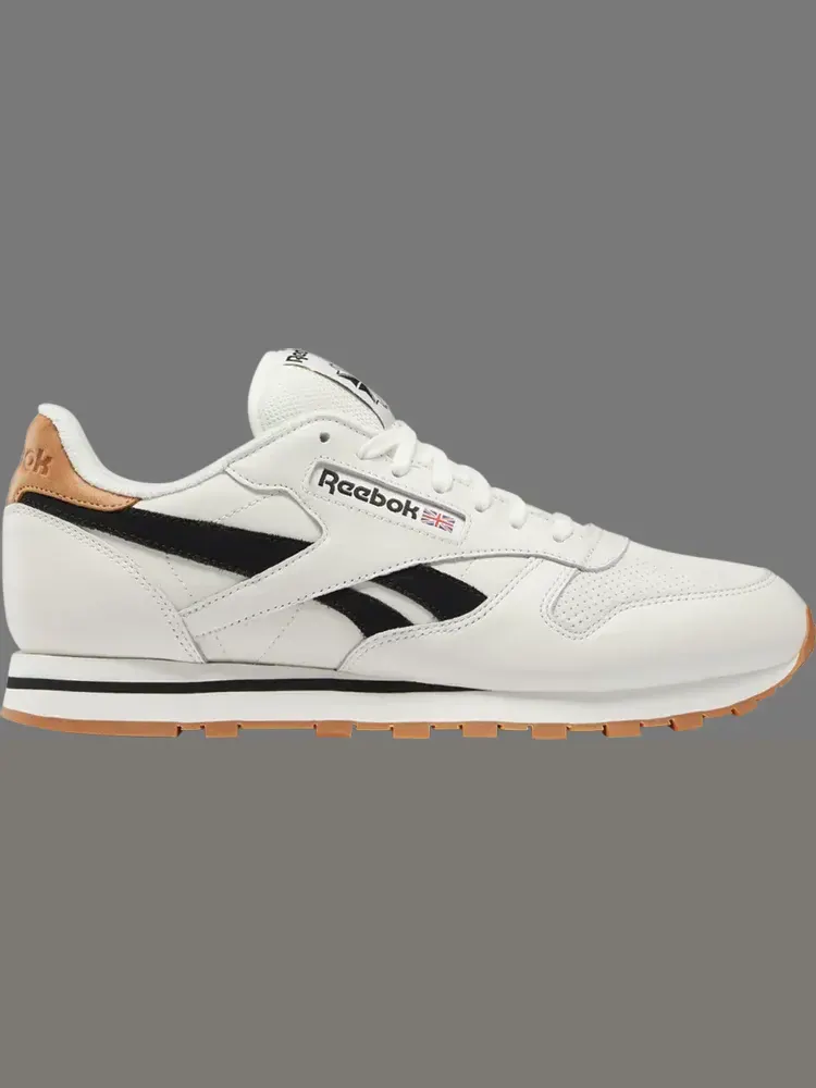 Кроссовки classic leather 'chalk black' Reebok — изображение 1 из 1, белый