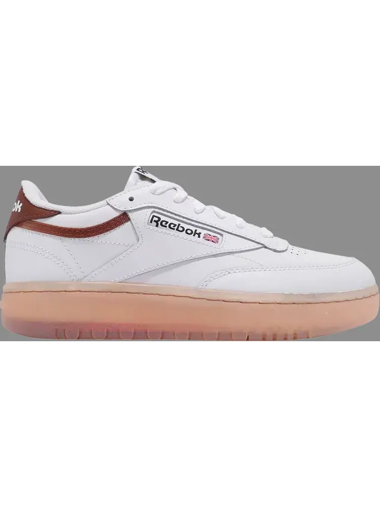 Кроссовки wmns club c double 'white brown' Reebok — изображение 1 из 1, белый