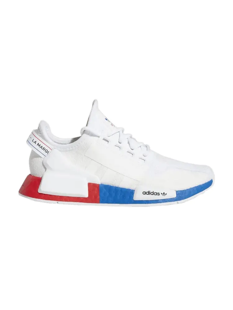Кроссовки adidas NMD_R1 V2 J 'White Lush Red Blue' — изображение 1 из 1, белый/белый/красный