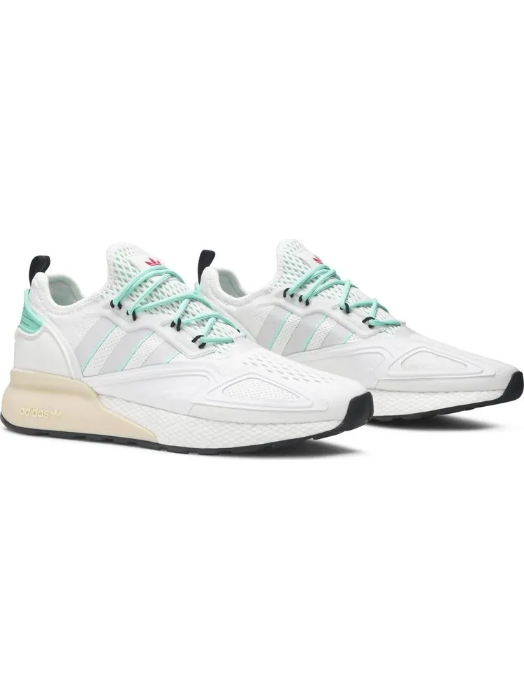 Кроссовки Adidas ZX 2K Boost 'Grey Hi-Res Green' — изображение 8 из 8, серый