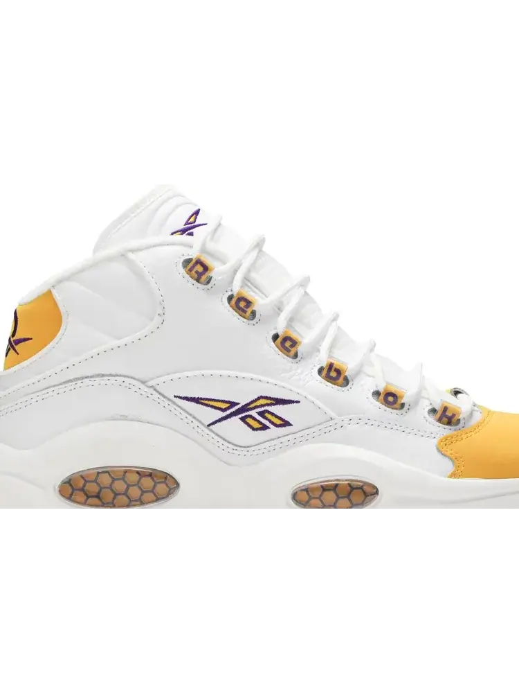 Кроссовки Reebok Question Mid 'Yellow Toe' — изображение 2 из 8, желтый