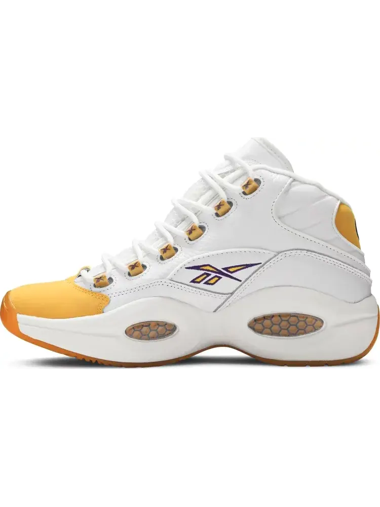 Кроссовки Reebok Question Mid 'Yellow Toe' — изображение 3 из 8, желтый
