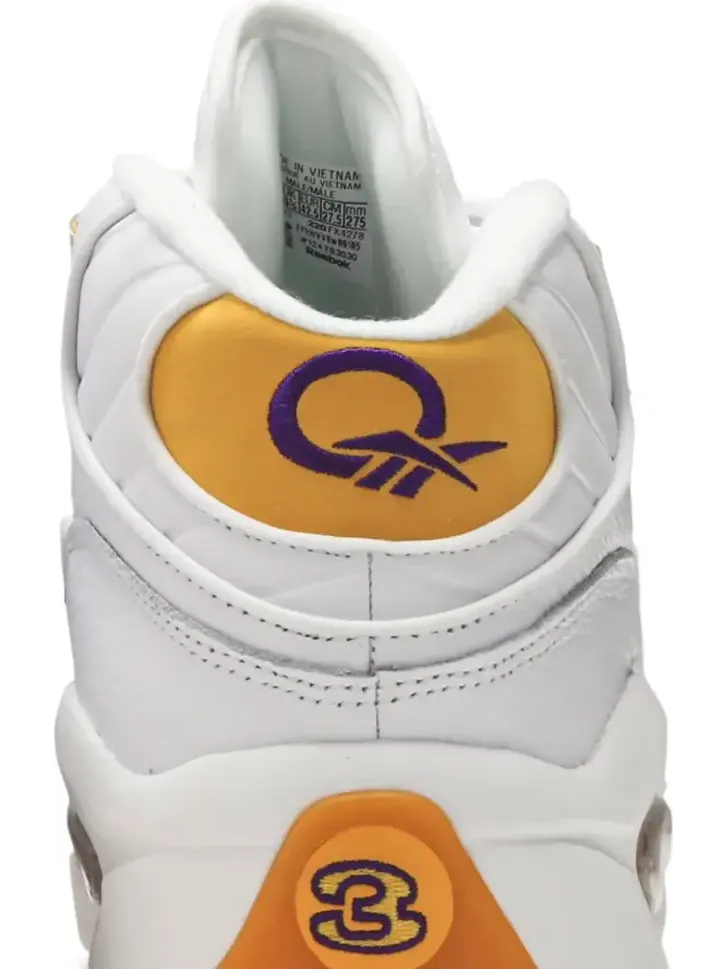 Кроссовки Reebok Question Mid 'Yellow Toe' — изображение 7 из 8, желтый