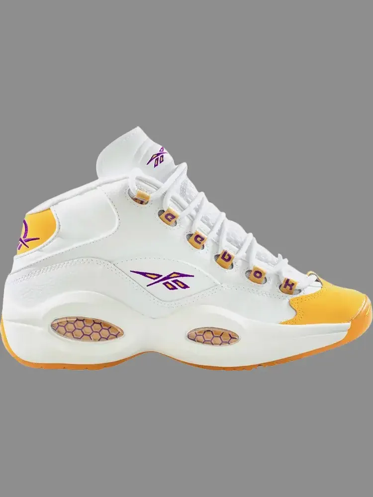 Кроссовки question mid gs 'yellow toe' shoe palace special box Reebok — изображение 1 из 1, желтый