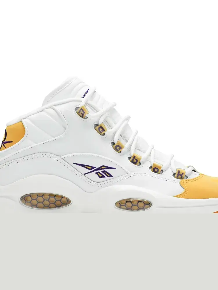 Кроссовки question mid gs 'yellow toe' Reebok — изображение 2 из 8, желтый