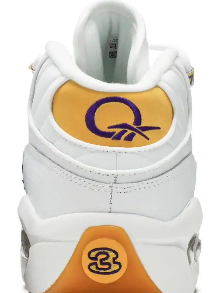 Кроссовки question mid gs 'yellow toe' Reebok — изображение 7 из 8, желтый